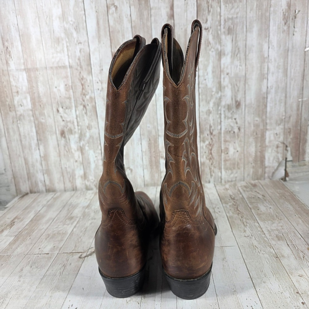 Ariat Heritage Western Mens Brown Leather Cowboy Boots 34732 Round Toe Size 13 D - Picture 3 of 8